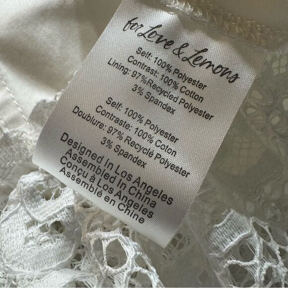 For Love and‎ Lemons Sonnet Lace Maxi Dress Medium White Halter - Picture 15 of 16